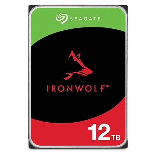 Seagate IronWolf 12TB NAS Internal Hard Drive HDD – 3.5 Inch SATA 6Gb/s 7200 RPM 256MB Cache for RAID Network Attached Storage – Frustration Free Packaging (ST12000VNZ008) - HDD - 12TB