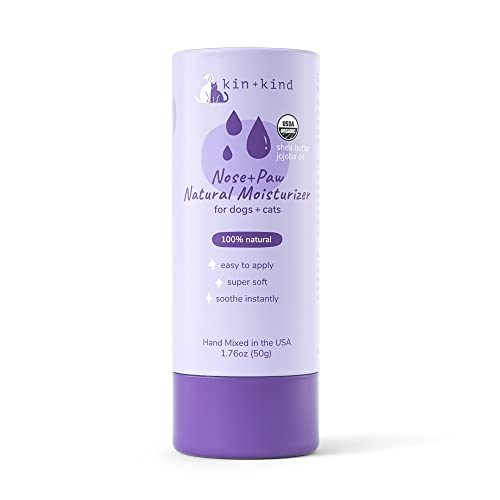 kin+kind Organic Dog and Cat Nose and Paw Balm Stick - 2.3oz Shea Butter - Pet Supplies for Puppies and Dogs - Dog Accessories, Dog Supplies, Dog Paw Balm, Dog Nose Balm, Paw Butter Balm for Dogs