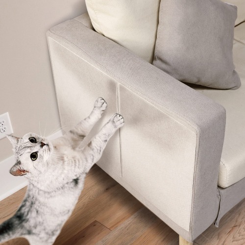 Cat Scratcher, Double-side Sticky Cat Scratch Deterrent Tape, Cat Repellent for Furniture, Cat Couch Protector, cat Scratching pad, Cat Training Tape, Protector for Couch, Carpet, Door, Pet & Kid Safe - 10 DoubleSide