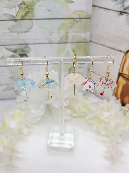 RAINY DAY UMBRELLA Earrings Gift For Mom | Colorful Weather Earrings | Delicate Whimsical Spring Earrings | Gift For Wife | Mothers Day Gift