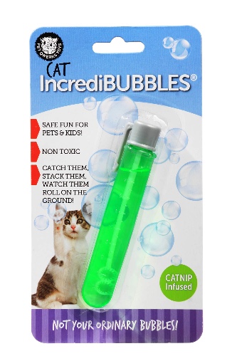Pet Qwerks Incredibubbles Interactive Cat Toys - Long Lasting Edible Bubbles for Cats - Catnip Flavor - 20 ML - Catnip 20 ML