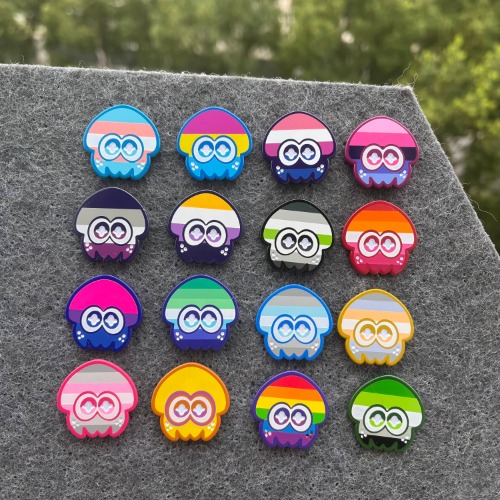 Pride Squid Pins - Asexual