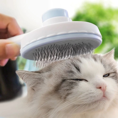 Pet Grooming Massage Loose Fur Removal Brush - Gray