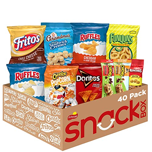 Frito Lay Tasty Snacks Variety Pack, Chips, Nuts, Cookies and Quaker Chewy Bars, 40 Count - Tasty Snacks
