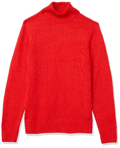 Amazon Essentials Men's Long-Sleeve Soft Touch Turtleneck Sweater - Large Red