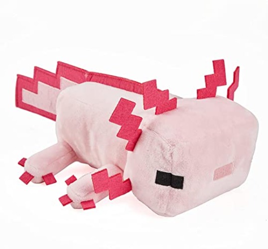 Mattel Minecraft Basic 8-inch Plush Axolotl Stuffed Animal Figure