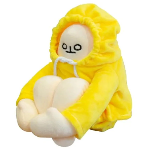 Ahlulu Cute Banana Man Doll, Creative Stuffed Toy with Multiple Funny Poses Adorable Birthday Party Gift for Kids (Yellow, 16 in)