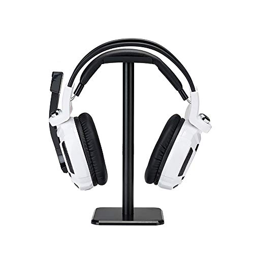 Headphone Stand, Universal Aluminum Metal Holder for AirPods Max, HyperX Cloud II, Xbox One, Turtle Beach, Sennheiser, Sony, Bose, Beats PC Gaming Headset Display & Wireless Headphones (Black) - Black