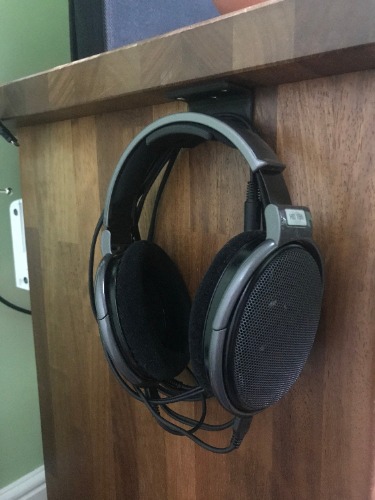 Headphone Holder Stand Fixture For Mounting Under Desk Ergonomic Design Easy Installation - Black