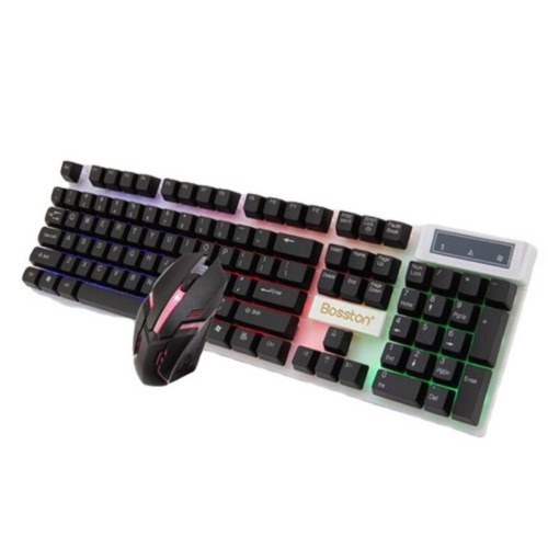LED Gaming Keyboard and Mouse Set - Black