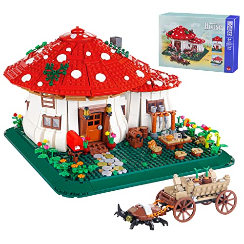 2233PCS Mushroom House Building Blocks,Creative Ideals Treehouse Building Blocks, Best Gift for 6+ Boys, Girls or Adults