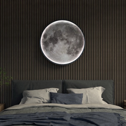 Nordic Moon Wall Light - 24 inches / 2700K - 6500K Dimmable With Remote / Plug-In