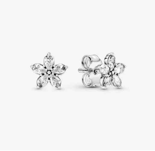 Sparkling Snowflake Stud Earrings