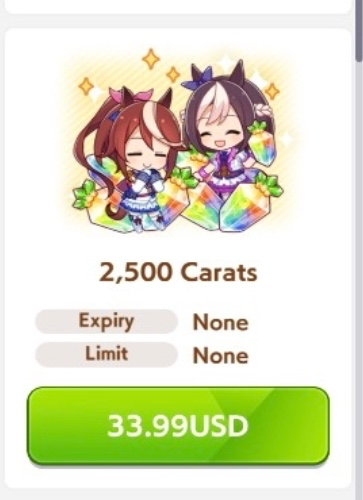 2500 Carats for Uma Musume