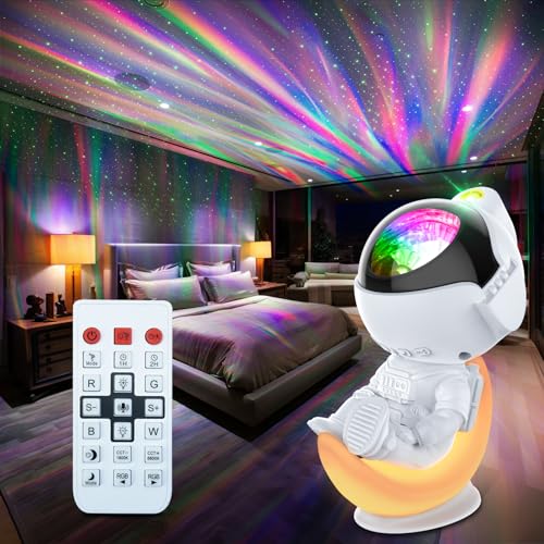 Rossetta Astronaut Projector, Space Projector Galaxy Projector for Bedroom, Star Projector Night Light with Timer and Remote, Kids Adults Room Decor Aesthetic, Gifts for Christmas, Birthdays - Astronaut Projector