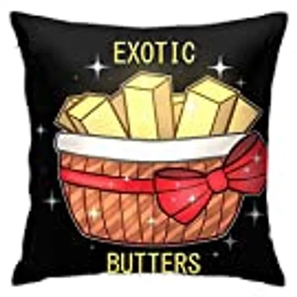 ZHUHOO FNAF Exotic Butters Bedroom Couch Sofa Square Pillow Case Home Decorative Throw Pillow Covers 18x18 Inch