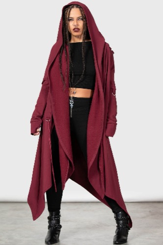 Assassins Hooded Cardigan [RED] | XS / Red