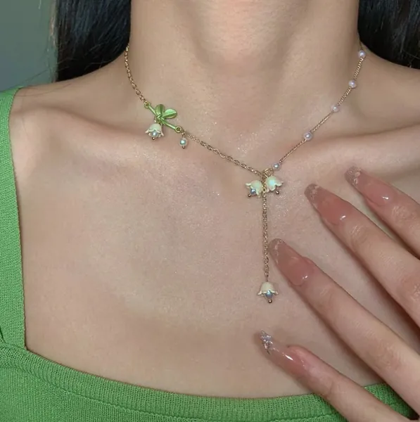 Lily of The Valley Pearl Necklace