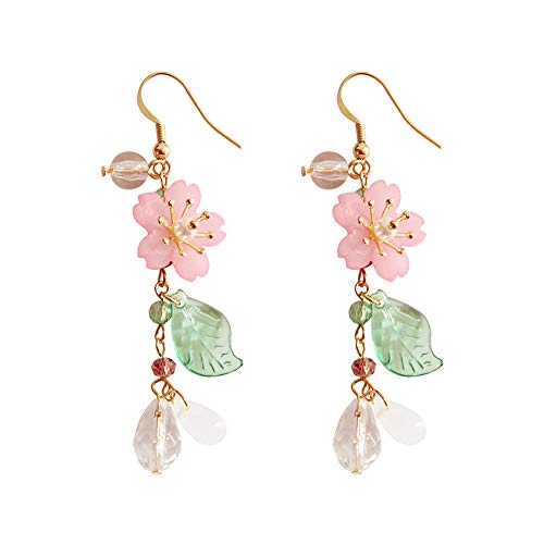 Pink Flower Earrings