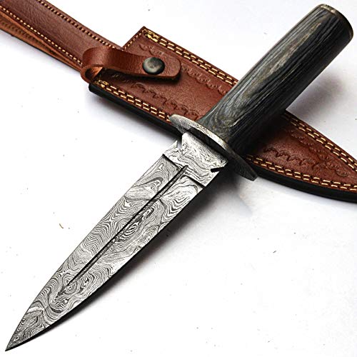 PAL 2000 KNIVES Smtj-9825 - Handmade Damascus Steel Knife - Color Wood Handle