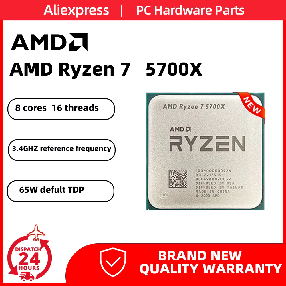 NEW AMD Ryzen 7 5700X CPU R7 5700X 3.4GHz Eight-Core 16Thread Processor 7NM L3=32M 100-000000926 AM4 For B550M Aorus Motherboard - AliExpress 7