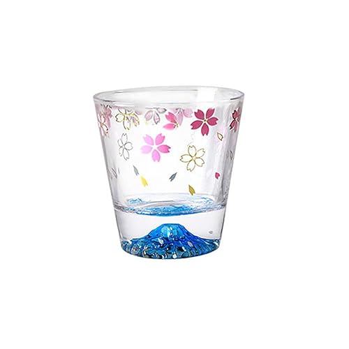 TONGYOU Japanese-Style printing Water Glasses Mount Fuji Whiskey Glasses Cocktail Glasses, Bar Special Whiskey Wine Cup Beer Glasses