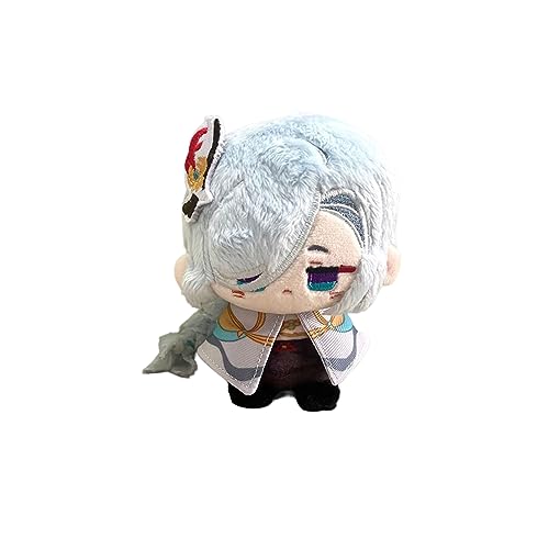 VEGAWIWI Anime Plush Keychain, 4" Cute Chibi Plush Figure Key chain Pendant for Backpack, Al Haitham Kaveh Zhongli Childe Doctor Plush for Genshin Fans - Shenhe