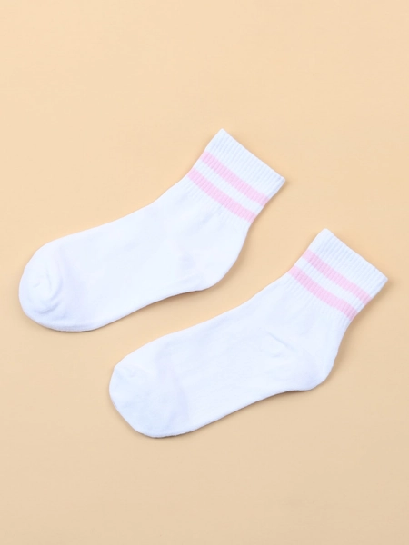 Striped Print Crew Socks