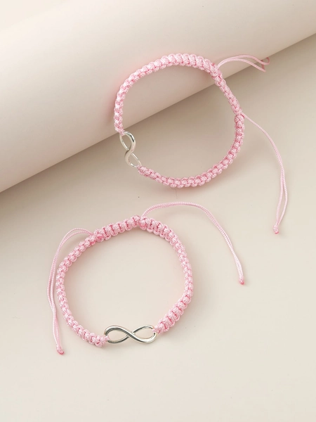 2pcs Infinity Decor Bracelet