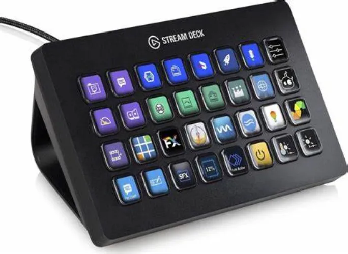 Elgato - Stream Deck XL Wired Keypad with Back Lighting - Black