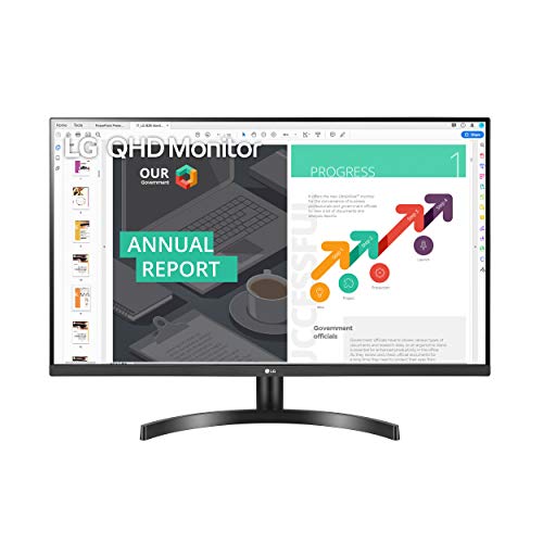 LG QHD 32-Inch Computer Monitor 32QN600-B, IPS with HDR 10 Compatibility and AMD FreeSync, Black - 32 inch - Tilt