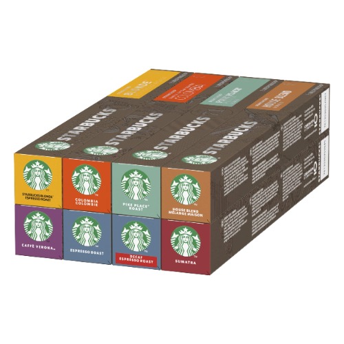 STARBUCKS Nespresso Variety Pack, 10 capsules, 8 flavours (80 capsules in total)