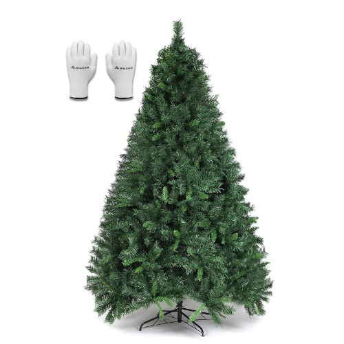 SALCAR 7ft Christmas Tree, Artificial Christmas Tree With Metal Stand, Spruce Pine Tree 210cm Xmas Tree, 7 ft Quick Setup Tree, Christmas Decoration