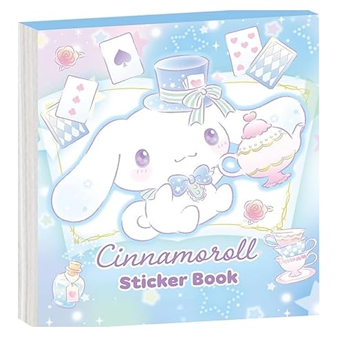 Character Sticker Minibook - Cinnamo-roll 24 Unique Stickers, 9.5 x 10.5 cm (3.7 x 4.1 in) - Different Designs, Themes & Settings for Endless Fun, Decoration - Cinnamoroll