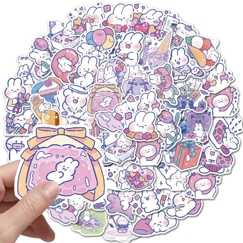 100 bunny stickers