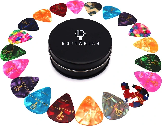 tin of guitar picks