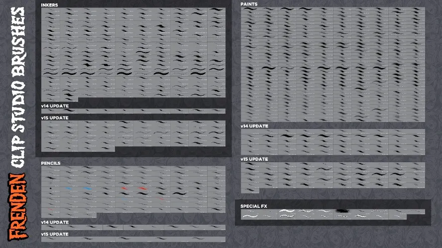 FRENDEN'S 800+ CLIP STUDIO BRUSHES