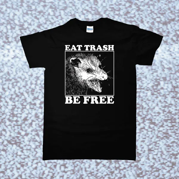 EAT TRASH BE FREE Classic Gildan Shirt | Black / X-Large - Men's Tee