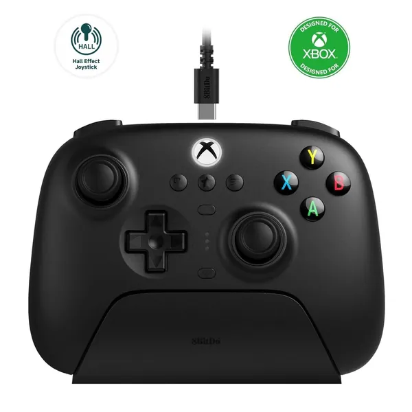8Bitdo controller Xbox | USB-C, Bluetooth, 2.4g-controller, Hall-effecttriggers en joysticks, Compatibel met Xbox Series X|S, Xbox One, Windows, Android (Zwart)