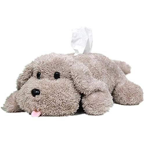 Hubceuo Plush Dog Toy Tissue Holder Cartoon Tissue Cover Paper Holder Napkin Box Paper Storage Box