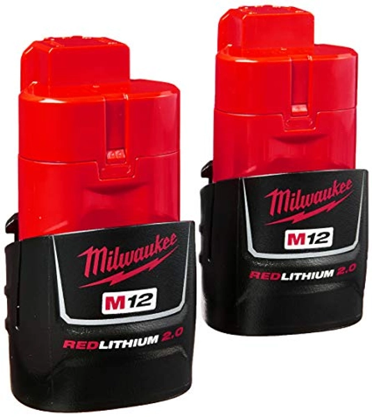 Milwaukee (2-Pack) 48-11-2420 M12 REDLITHIUM 2.0 Compact Battery Packs