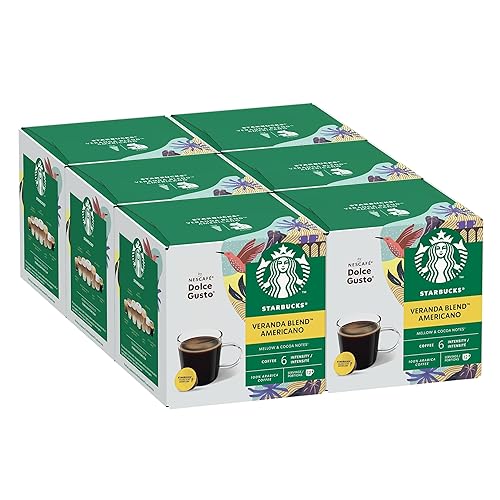 STARBUCKS Veranda Blend de Nescafé Dolce Gusto, Cápsulas de Café de Tueste Suave 6 x 12 (72 Cápsulas)