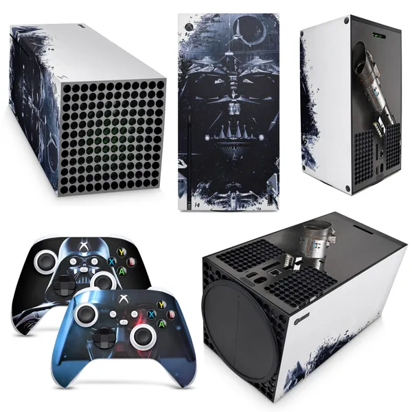 GNG Darth Skins Compatible with Xbox Series X Console Decal Vinal Sticker + 2 Controller Set