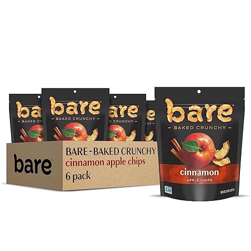 Bare Baked Crunchy, Apples Cinnamon, 3.4 Ounce (Pack of 6) - Cinnamon - 6 Count (Pack of 1)