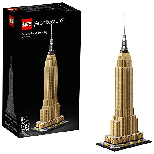 LEGO Architecture Empire State Building 21046 New York City Skyline Architecture Model Kit for Adults and Kids, Build It Yourself Model Skyscraper (1767 Pieces) - Standard