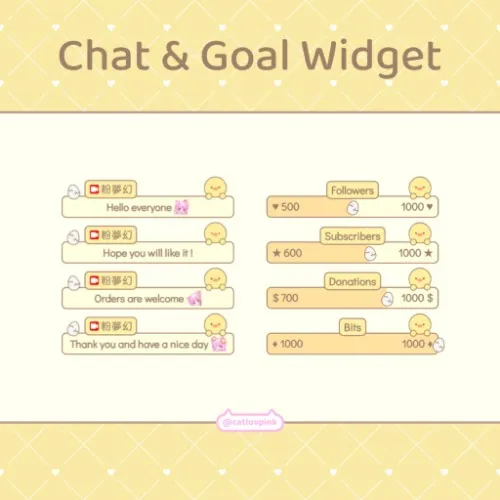 Chick egg - Chat and Goal Widget for Stream