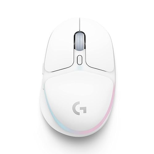 Logitech G G705 Souris Gamer Sans Fil, Éclairage RVB LIGHTSYNC Personnalisable, LIGHTSPEED Sans Fil, Connectivité Bluetooth, Légère, PC/Mac/Ordinateur Portable - Blanc