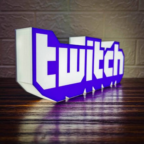 3D Printed Twitch Logo Light: Vibrant, Easy, Durable - Twitch