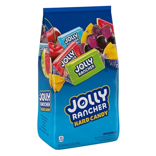 JOLLY RANCHER Assorted Fruit Flavored, Hard Candy Bulk Bag, 5 lb (360 Pieces) - Assortment - 360 Count (Pack of 1)