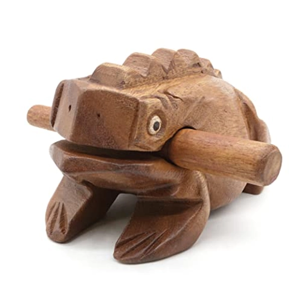 Wooden Frog Rasp Musical instruments of Africa Frog Rasp Super Guiro (6 Inch) - 6 Inch